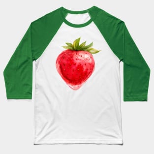 Strawberry Food Art Baseball T-Shirt